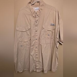Columbia Tan Button-Up Shirt